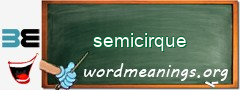 WordMeaning blackboard for semicirque